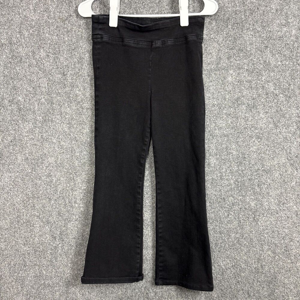 FRAME Jeans Womens Size 1 Black Sheen Noir Crop Flare